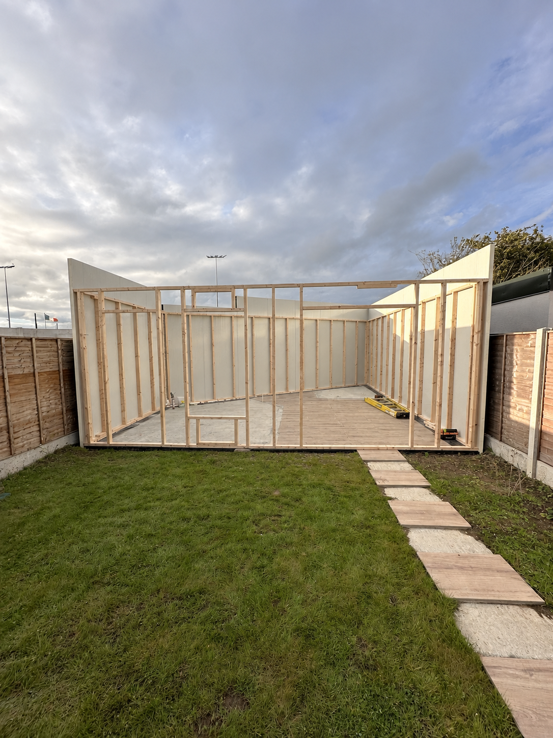 Timber frame in progress
