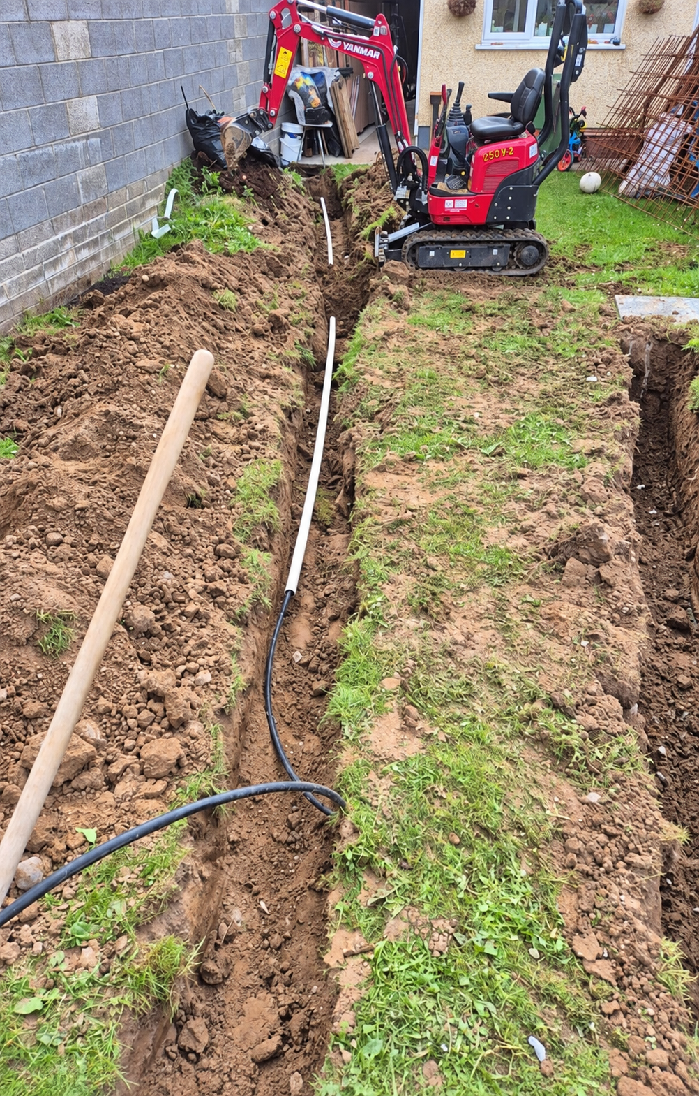 Further excavation