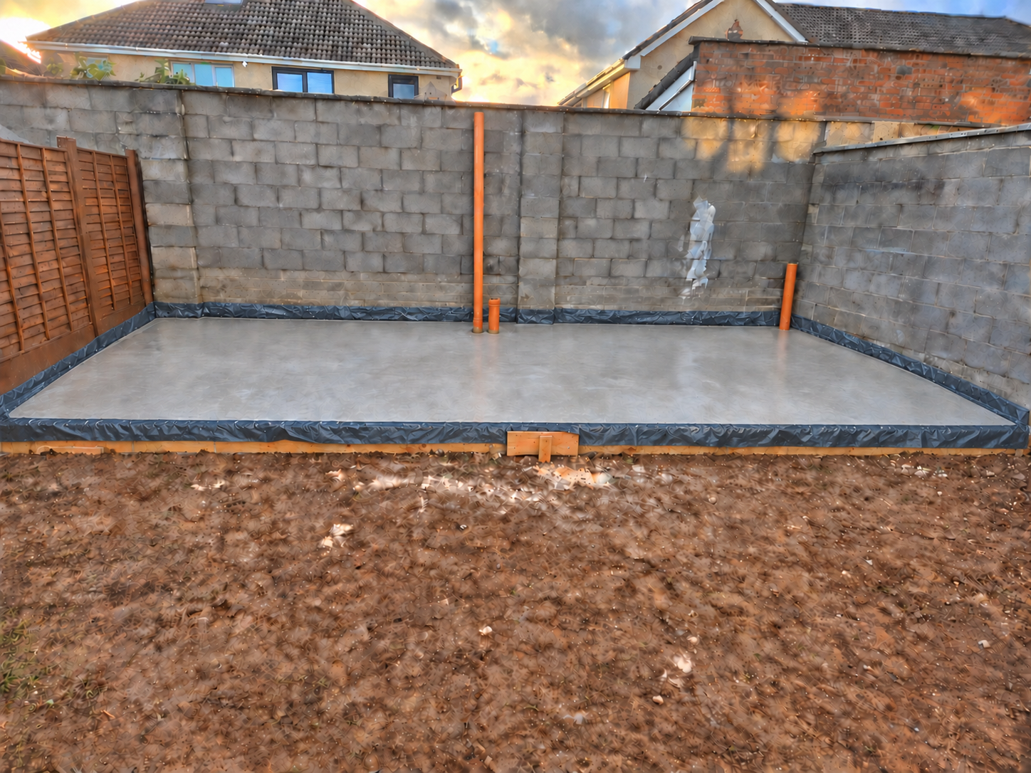 Finished concrete slab